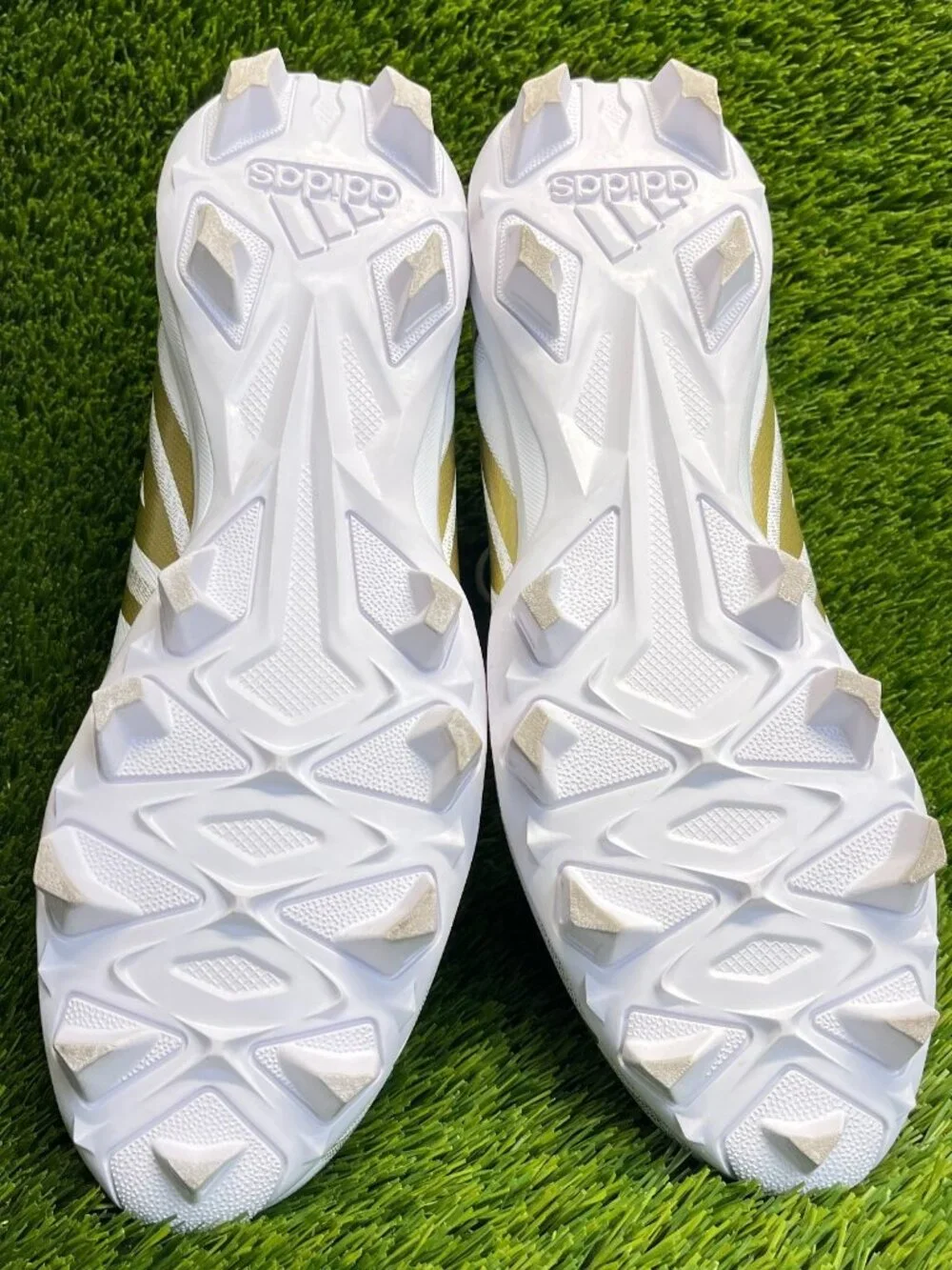 Adidas Freak Spark MD 23 Mens Size 13 White Gold Running Outdoor Football Cleats